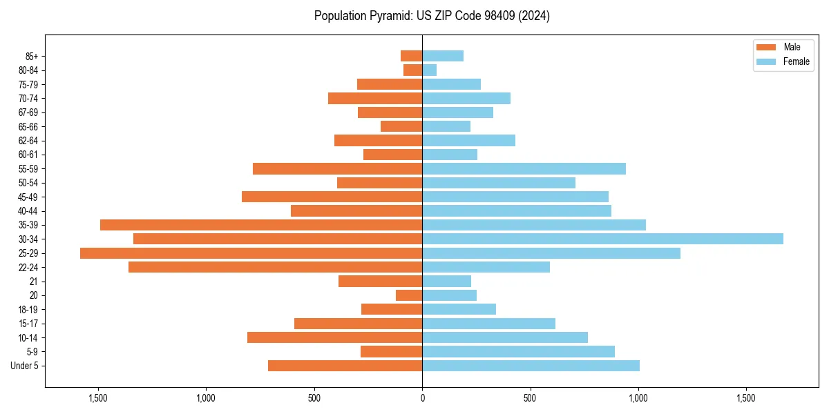 Population pyramid for 