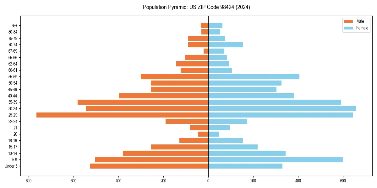 Population pyramid for 