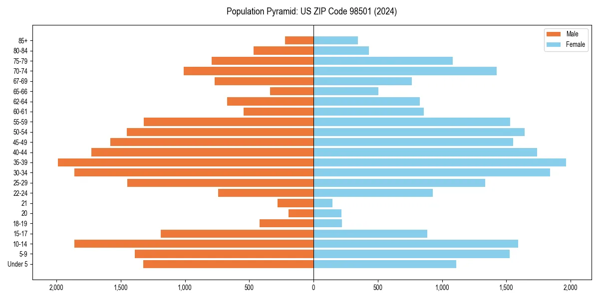 Population pyramid for 