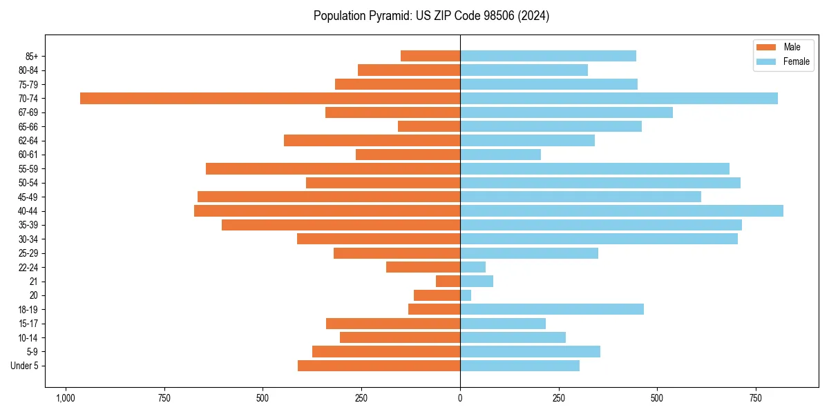 Population pyramid for 