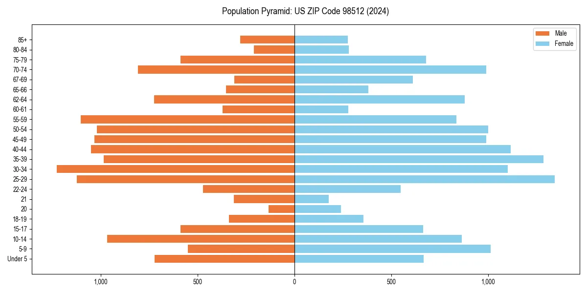Population pyramid for 