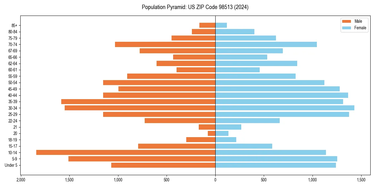 Population pyramid for 