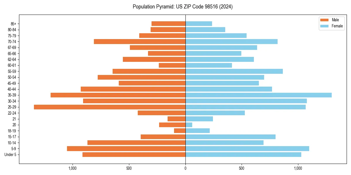 Population pyramid for 