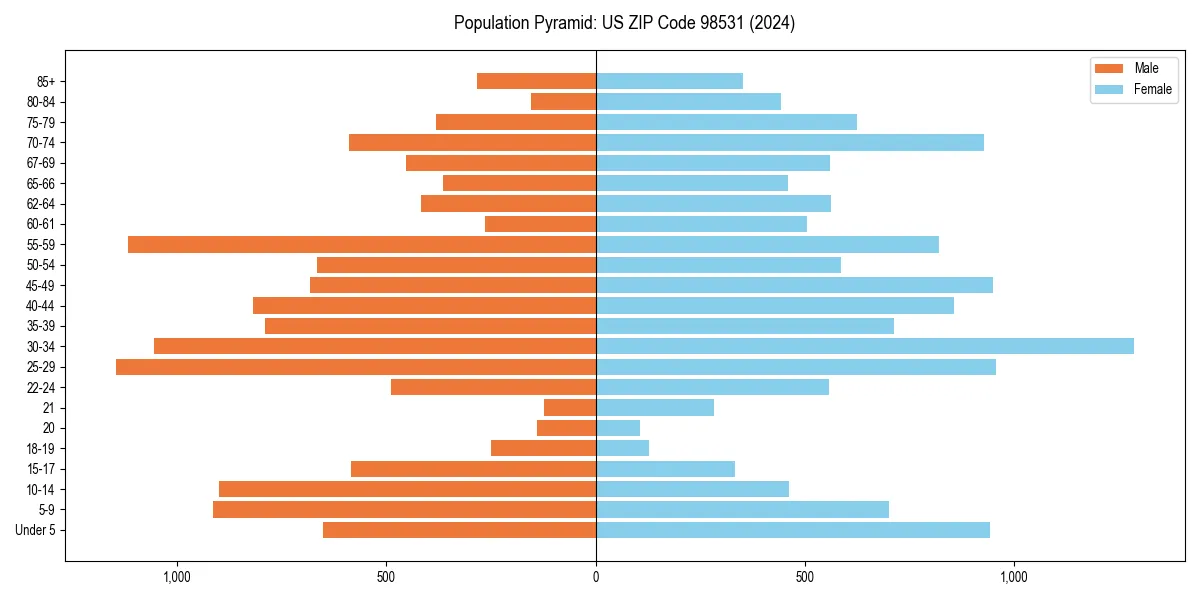 Population pyramid for 
