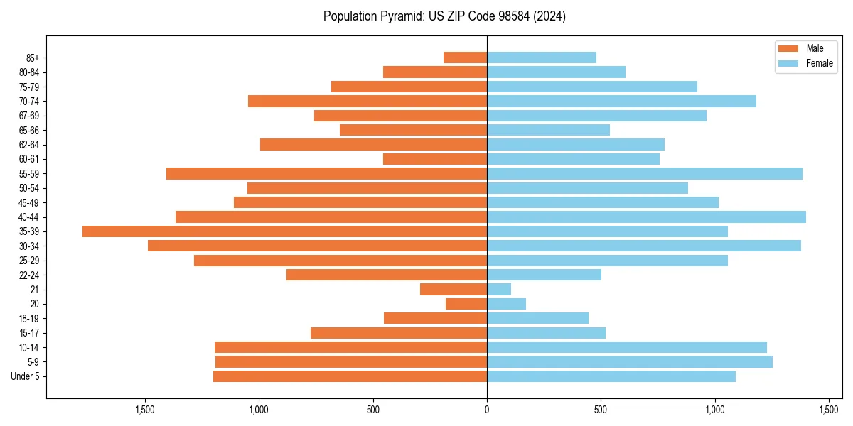 Population pyramid for 