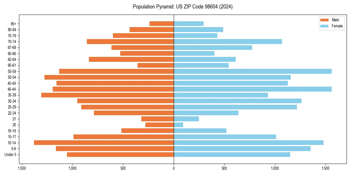 Population pyramid for 