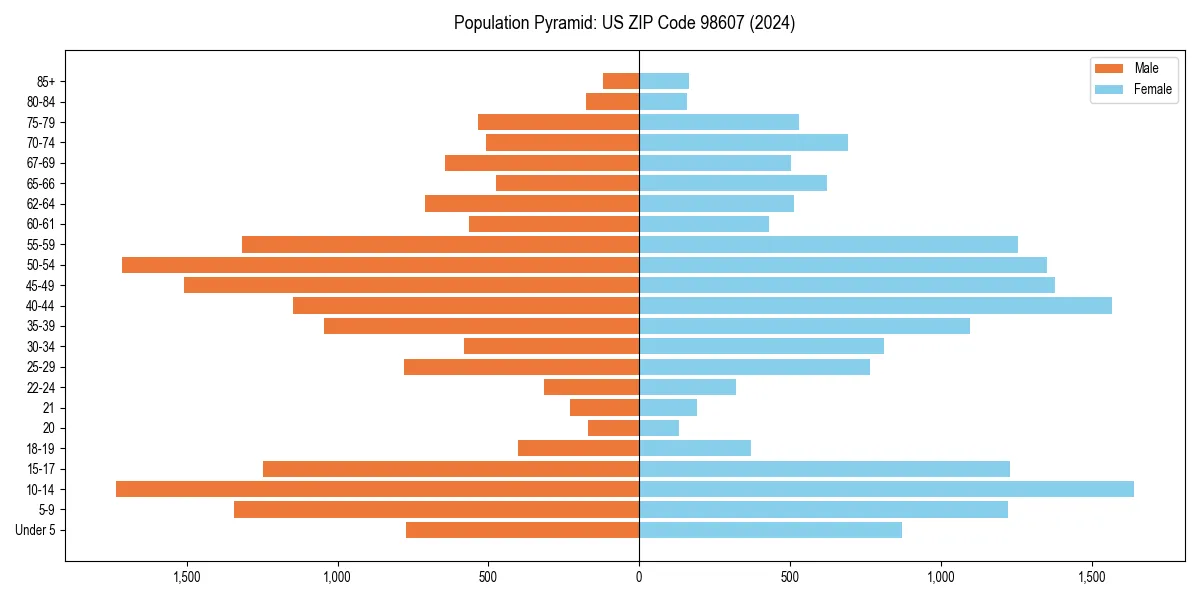 Population pyramid for 