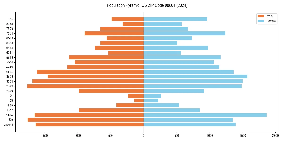Population pyramid for 