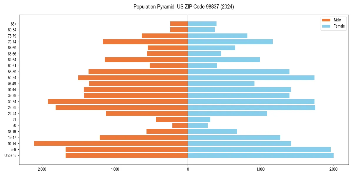 Population pyramid for 