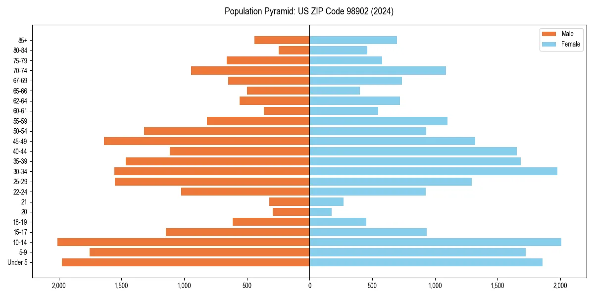 Population pyramid for 