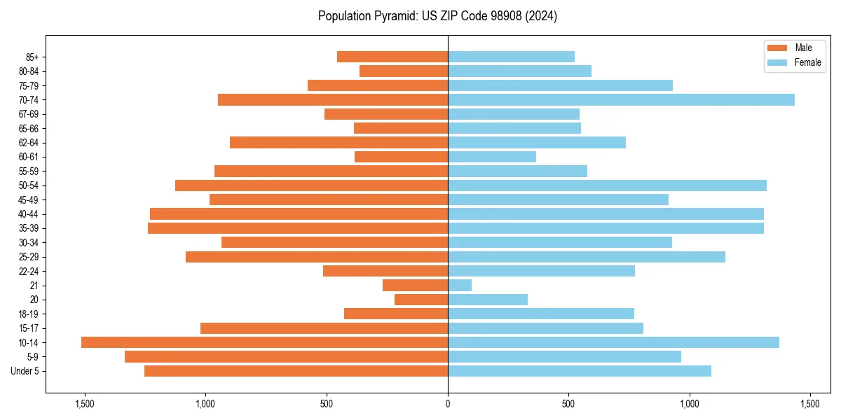 Population pyramid for 