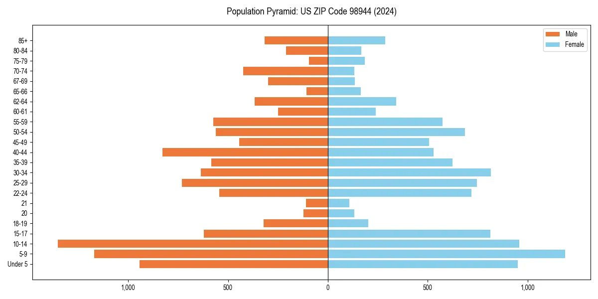 Population pyramid for 