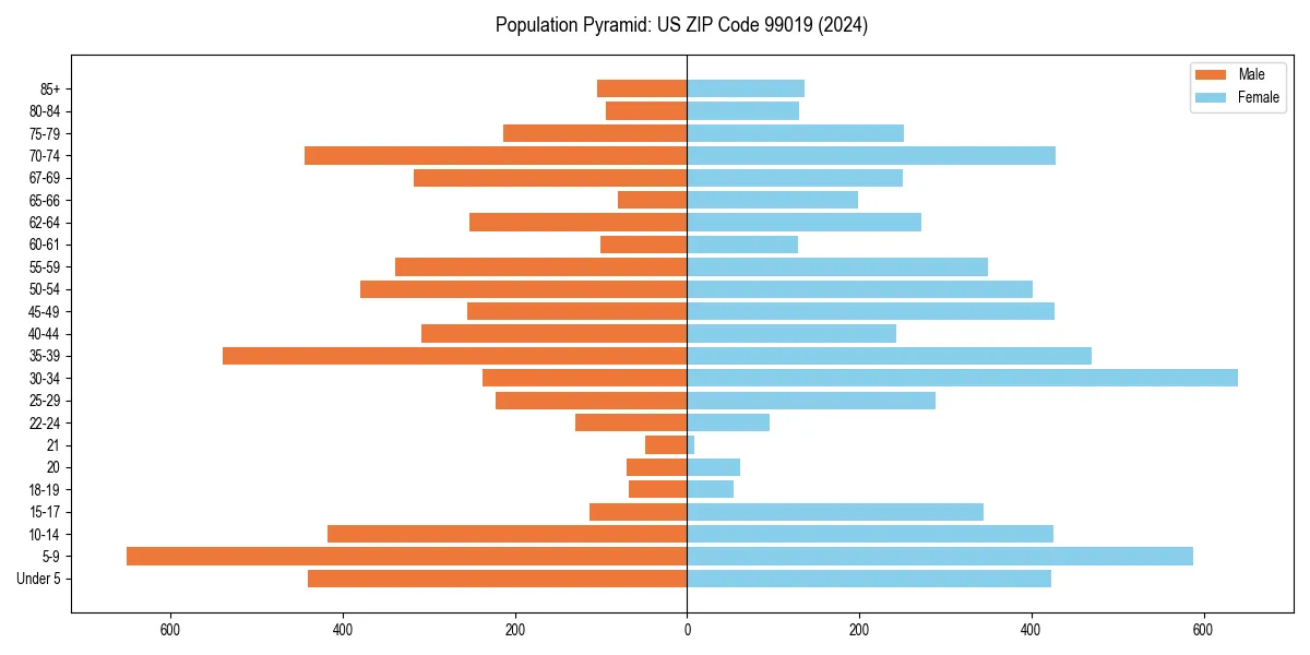 Population pyramid for 