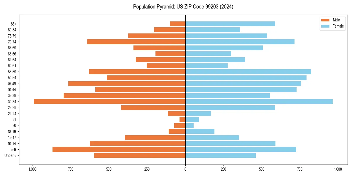 Population pyramid for 