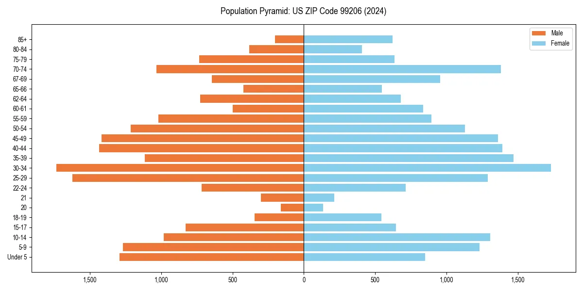 Population pyramid for 