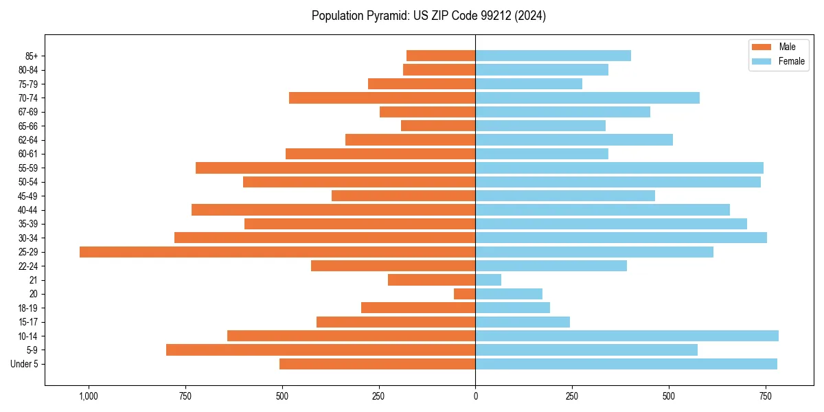 Population pyramid for 