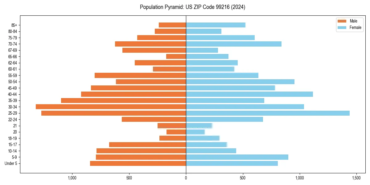 Population pyramid for 