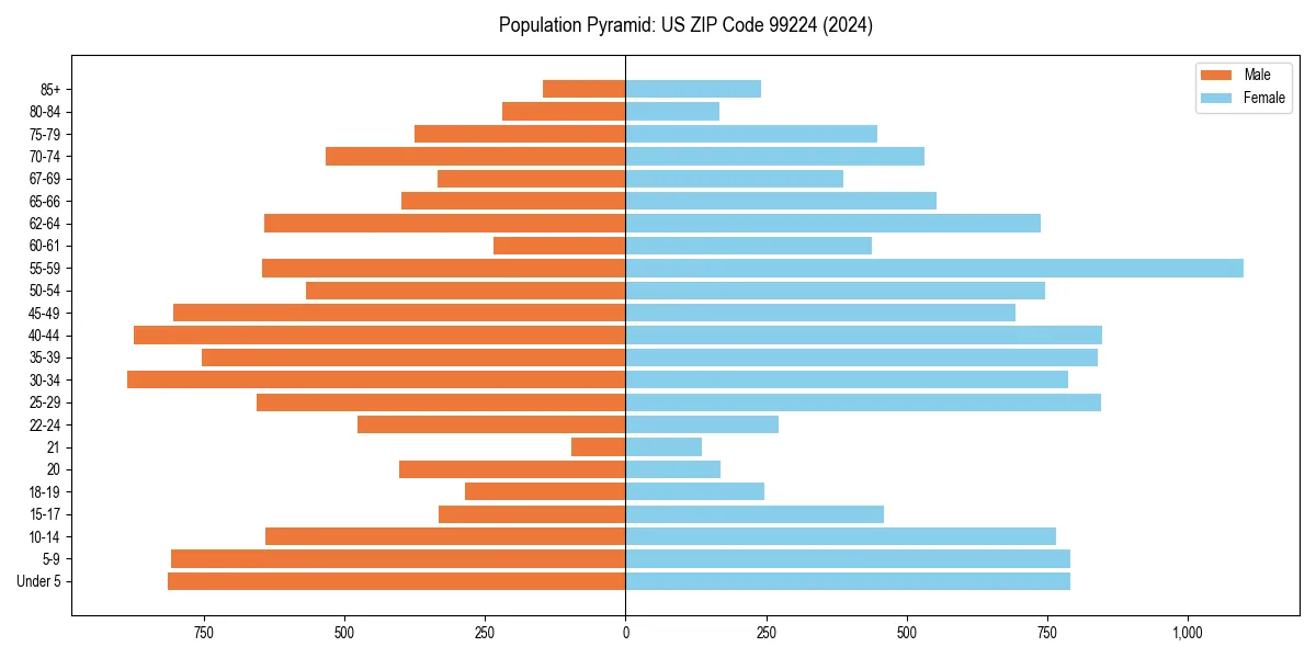 Population pyramid for 
