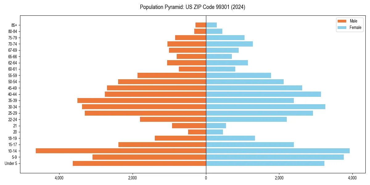 Population pyramid for 