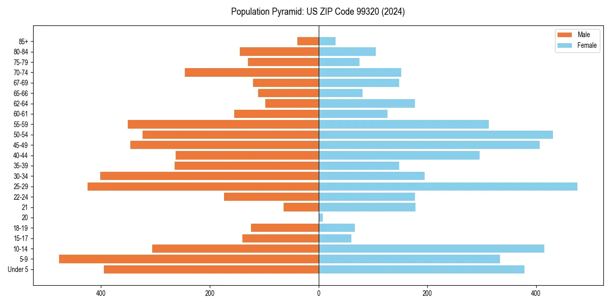 Population pyramid for 