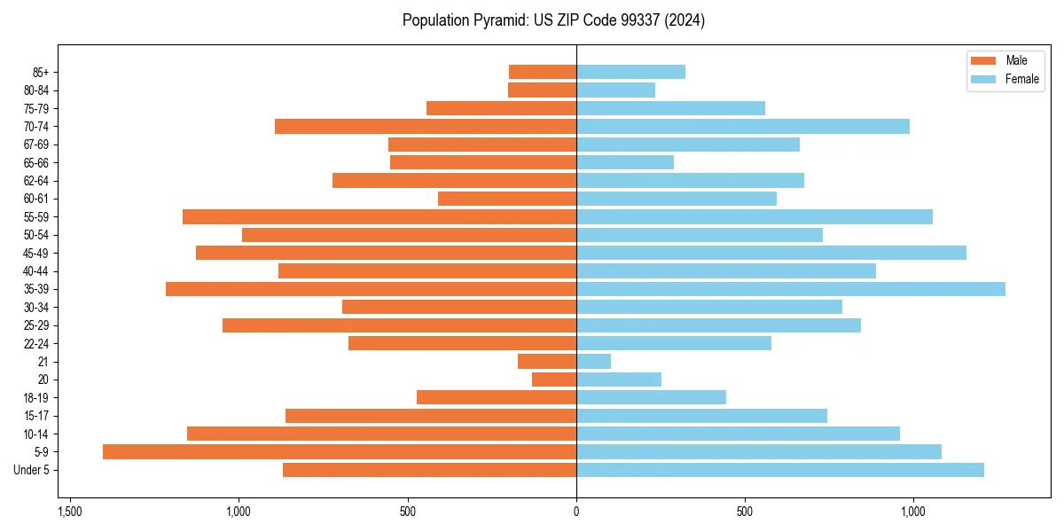 Population pyramid for 