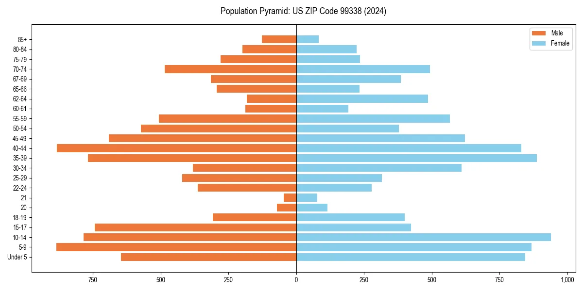 Population pyramid for 