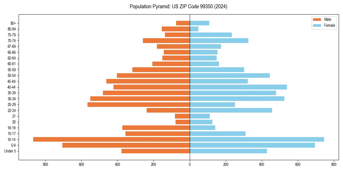 Population pyramid for 