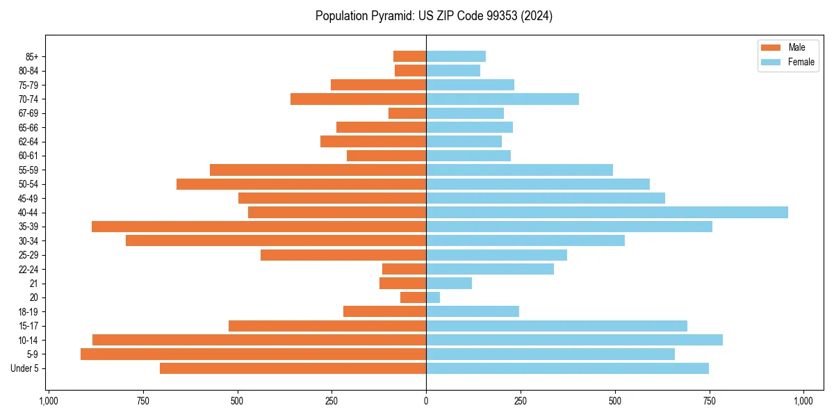 Population pyramid for 