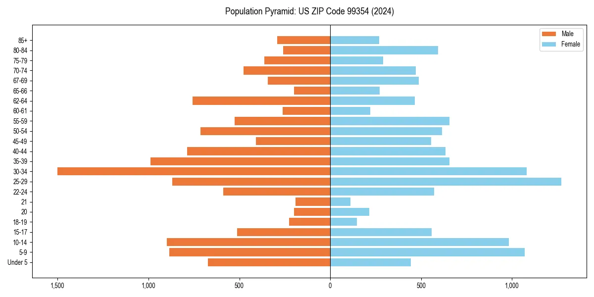 Population pyramid for 