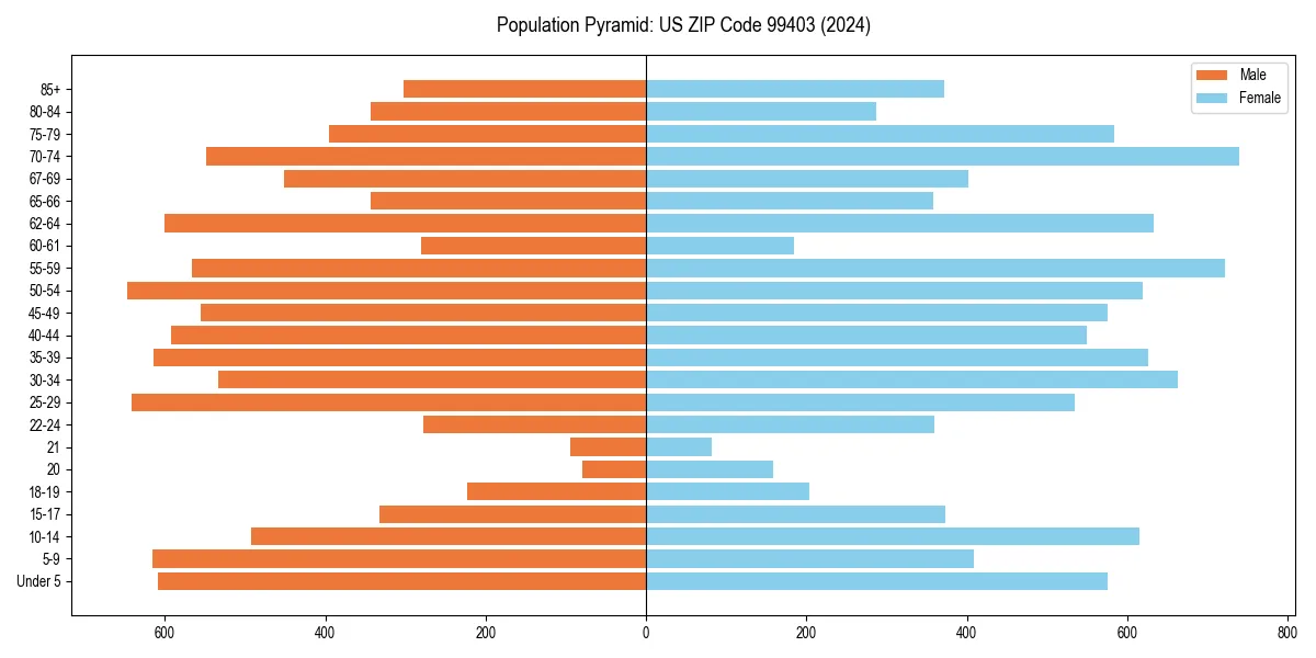 Population pyramid for 
