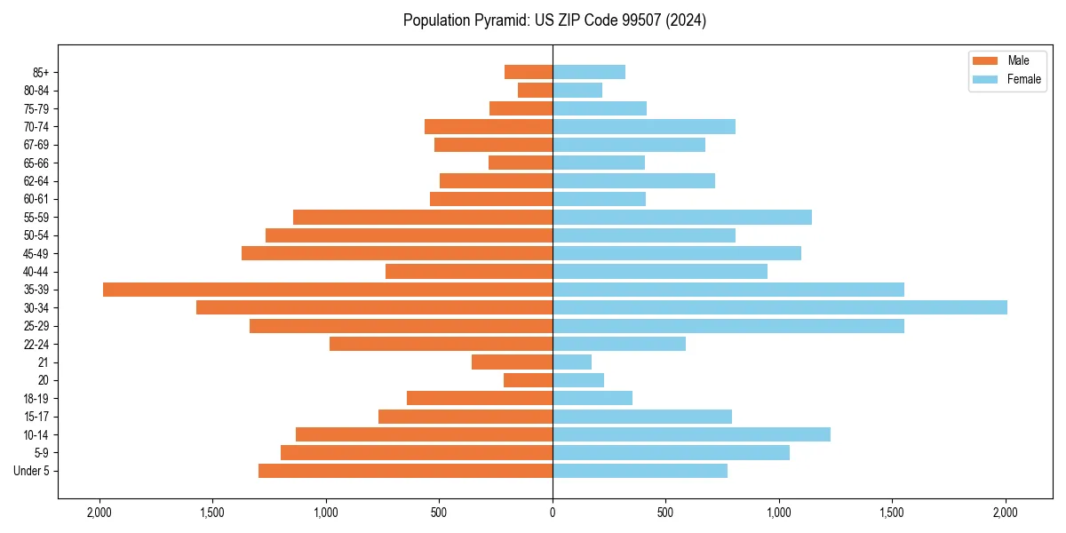 Population pyramid for 