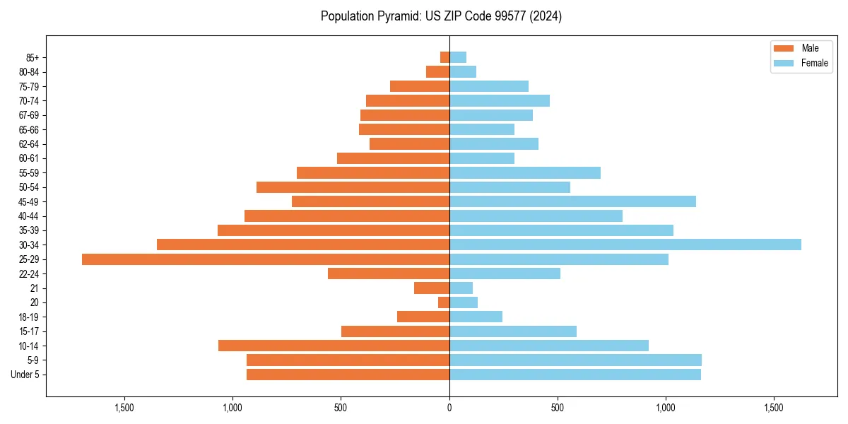 Population pyramid for 