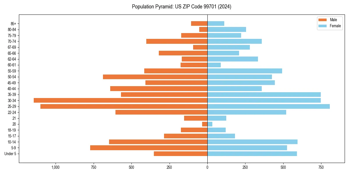 Population pyramid for 