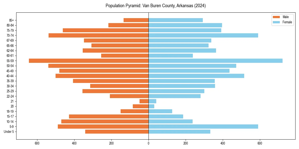 Population pyramid for 