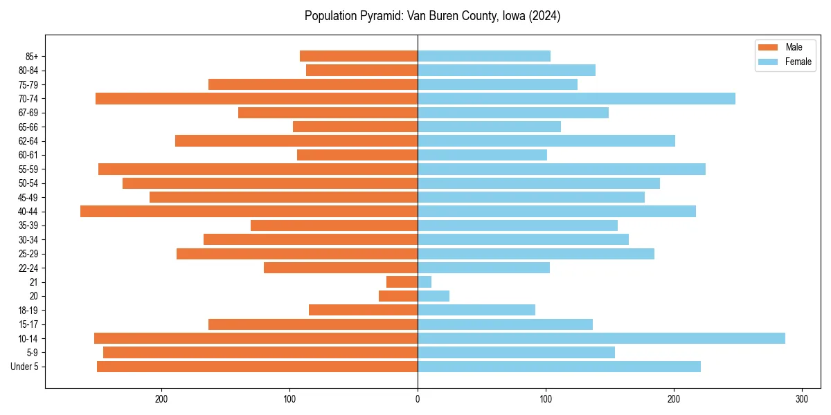 Population pyramid for 