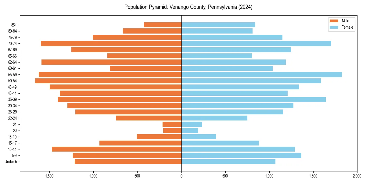 Population pyramid for 