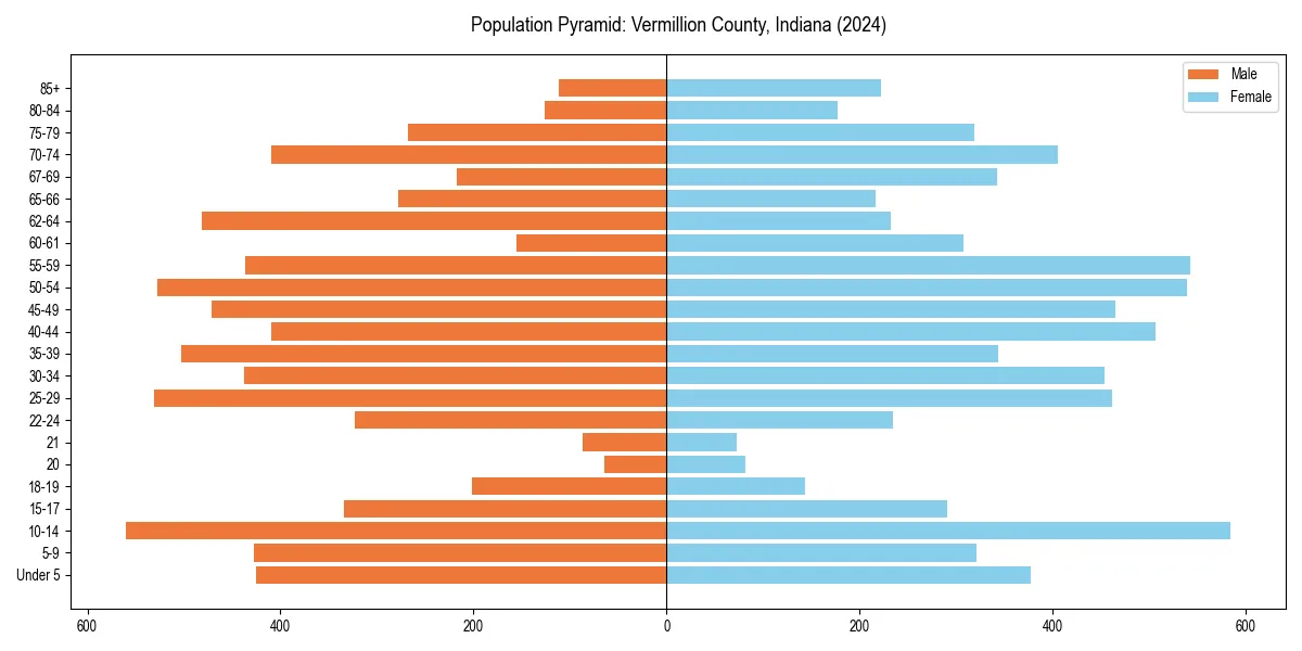 Population pyramid for 