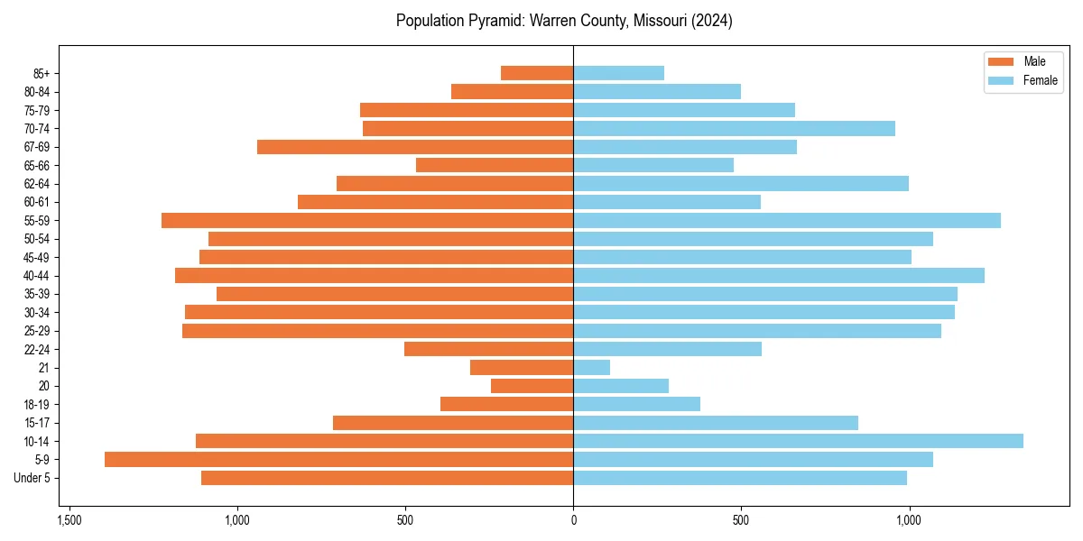 Population pyramid for 