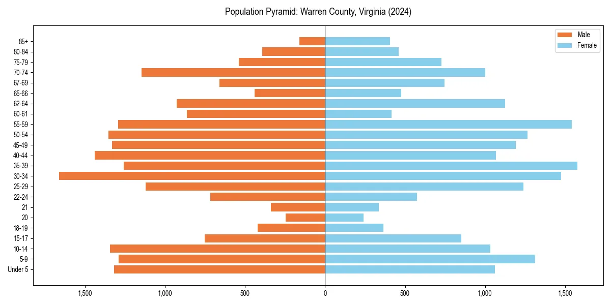Population pyramid for 