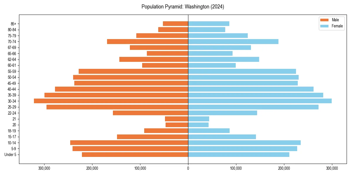 Population pyramid for 