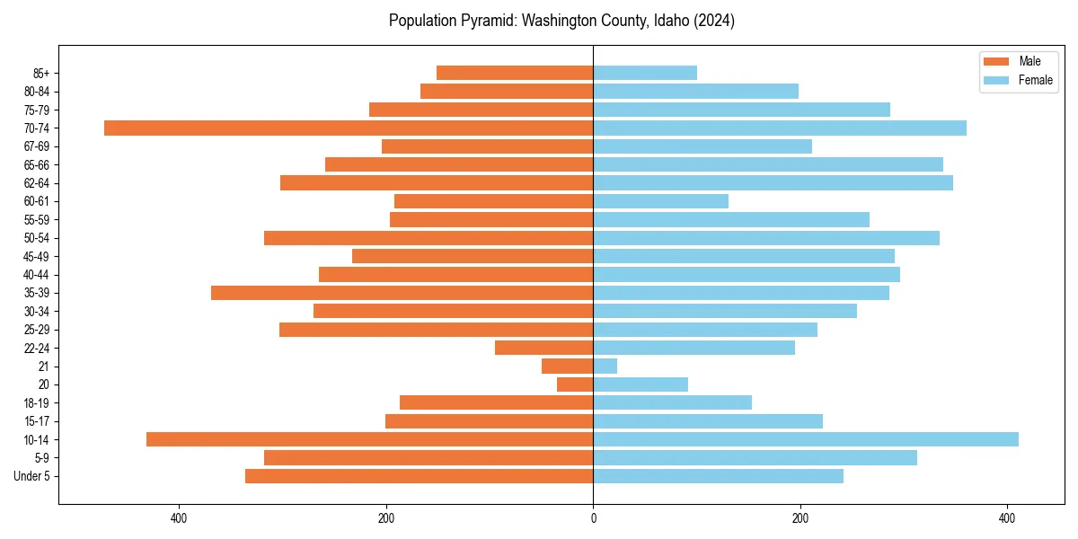 Population pyramid for 