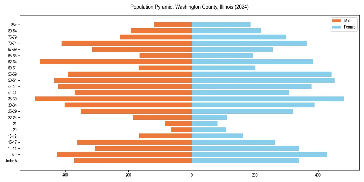 Population pyramid for 