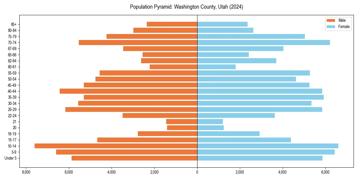 Population pyramid for 