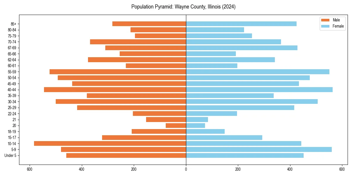 Population pyramid for 