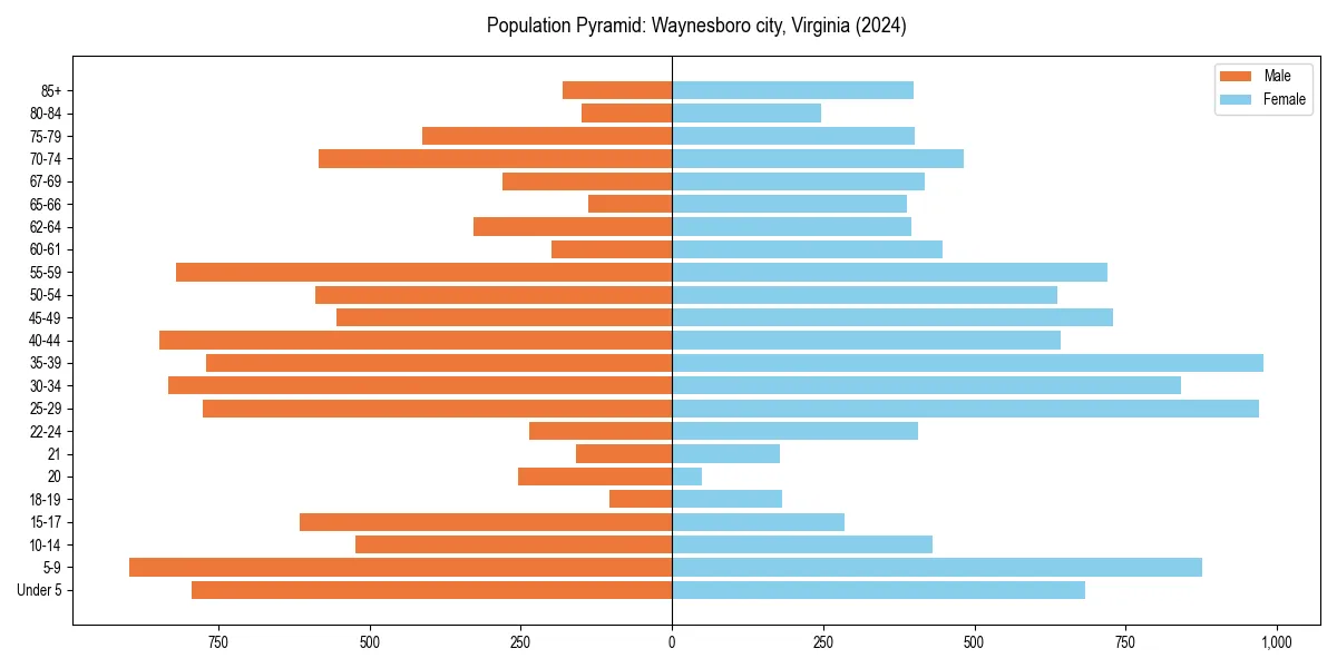 Population pyramid for 