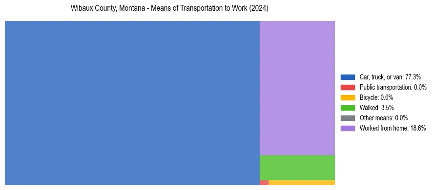 Commute modes in Wibaux County, Montana