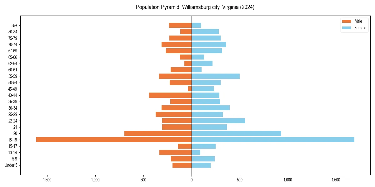 Population pyramid for 