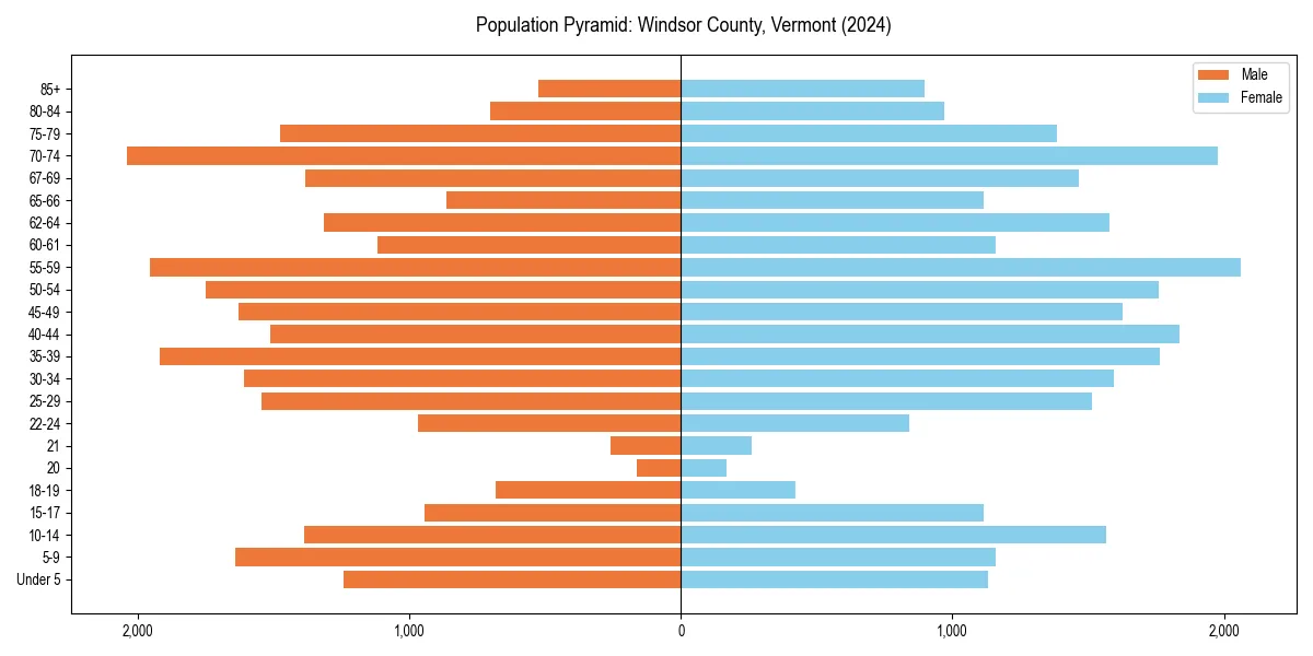 Population pyramid for 