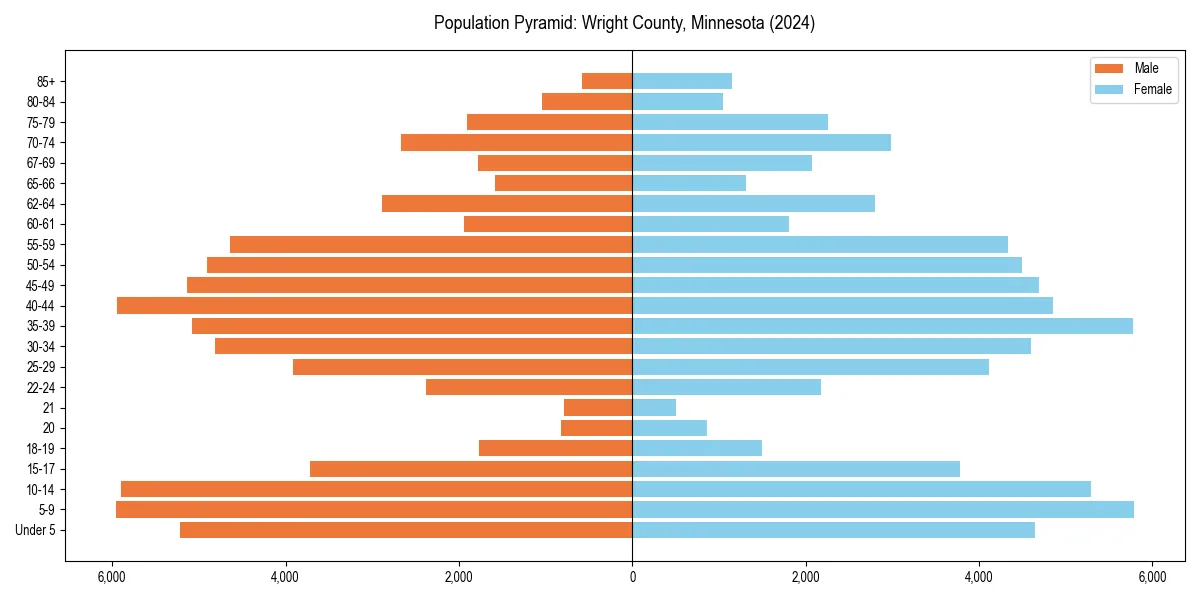 Population pyramid for 