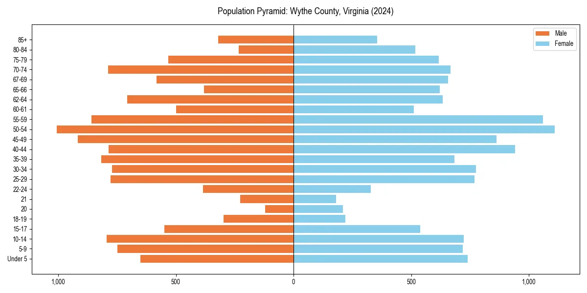 Population pyramid for 